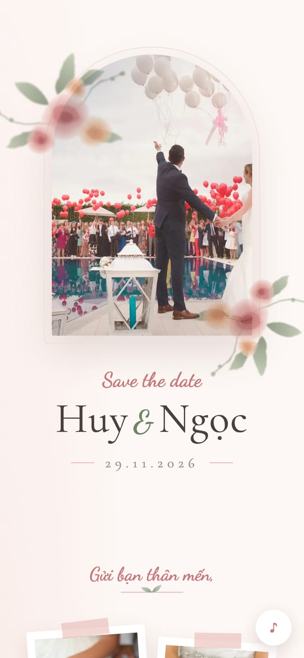 Thiệp mẫu Hoa Màu Nước